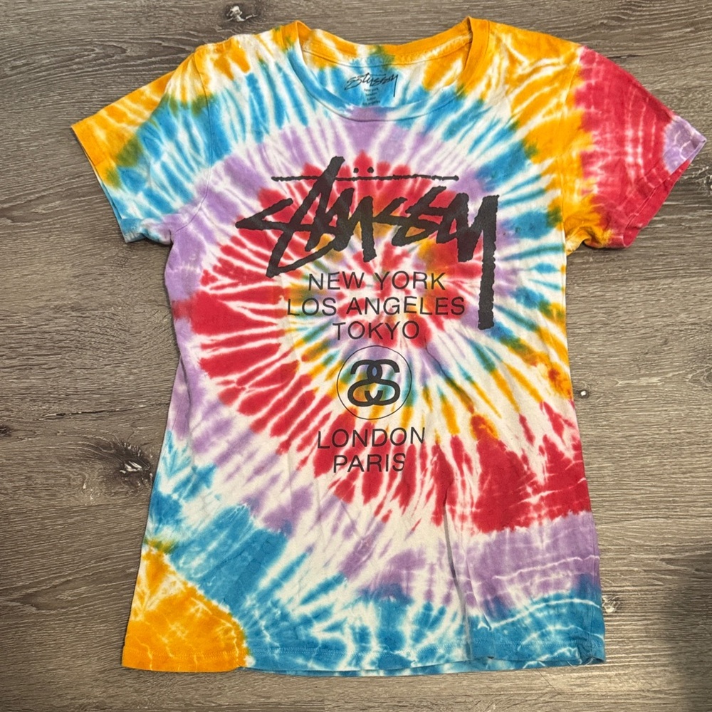 Stüssy World Tour tie-dye t-shirt